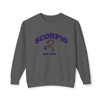 Scorpio sweatshirt personalize with your birth year