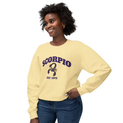 Scorpio sweatshirt personalize with your birth year