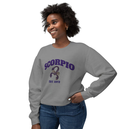 Scorpio sweatshirt personalize with your birth year