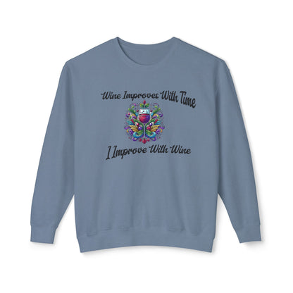 sweatshirt wine lovers fall dream.Soft trendy usa made with cute embroidered design Perfect gift for self love club women lover Lightweight