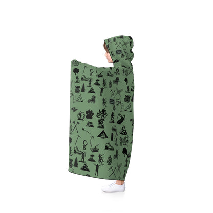 Camping Hooded blanket Fleece Blanket camping hiking theme cabin climbing Hooded Blanket trekking