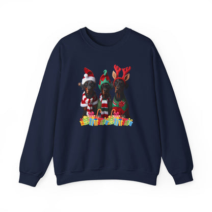 Doberman mom Sweatshirt , Doberman Christmas Shirt, Log  Lover lovers Gift, Christmas Crewneck, Holiday Sweater, Doberman Dog dobie