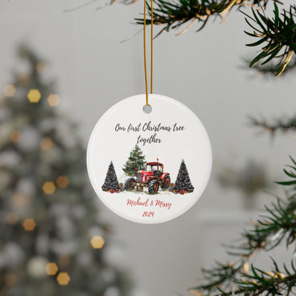 personalized First Christmas ornament gift bridal shower couples engagement tree gift ornament married married mr and mrs newlywed