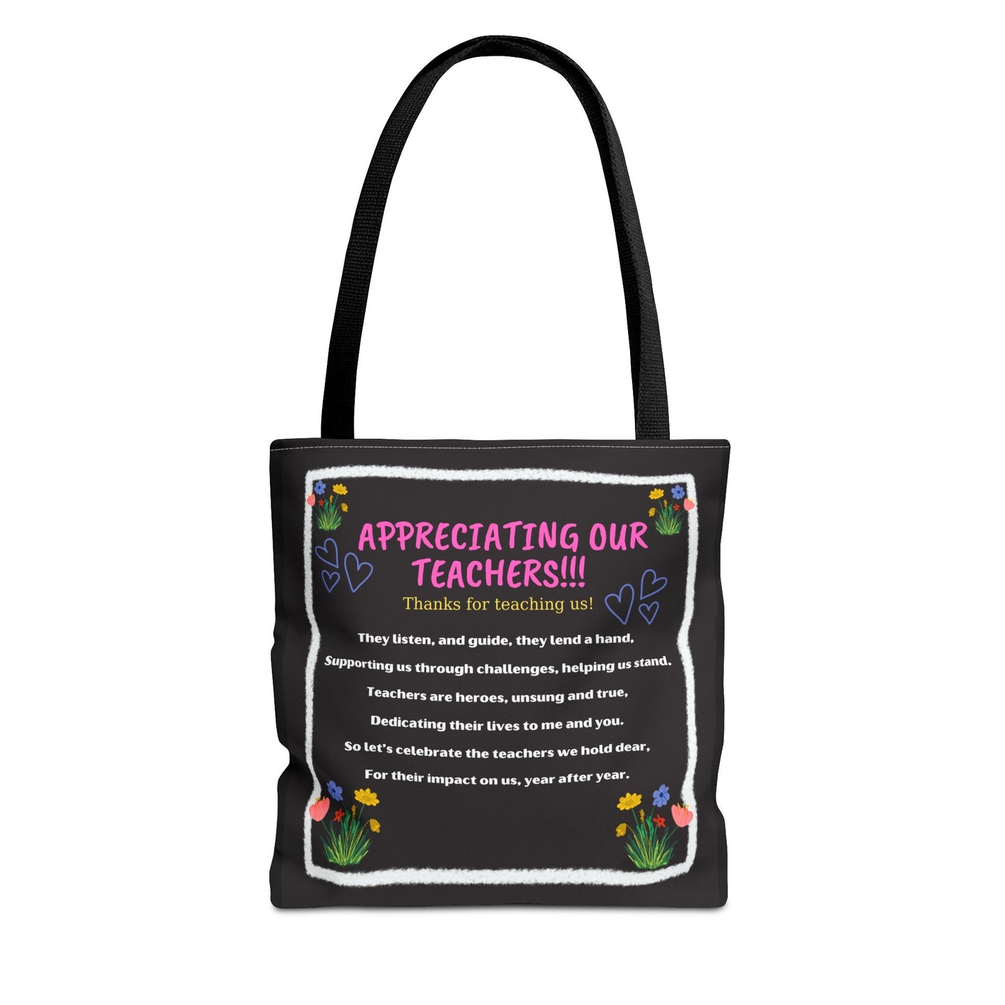 Teacher appreciation canvas Tote Bag Personalized Teacher Bag, Teacher Gifts, Personalized Gift for Teacher Christmas