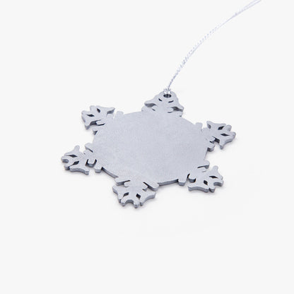 Personalized Snowflake Snowman Ornament  Festive Christmas Tree Decor Pewter Holiday Gift Snowflake Snowman Ornament Cute Christmas