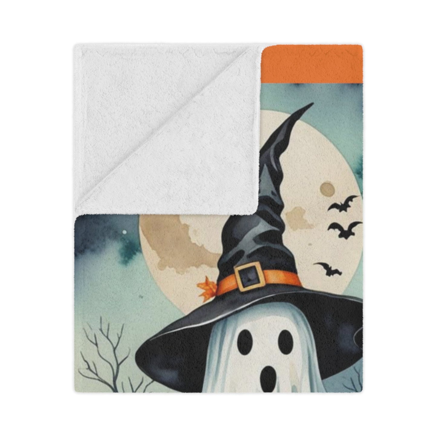 personalized kids halloween ghost blanket for children customized names spookey ghost throw