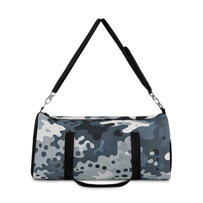 Blue Camo Duffel Bag, Weekend Travel Tote, Weekender Bag for Men, Overnight Gym Bag, Travel Duffle, Camouflage Luggage