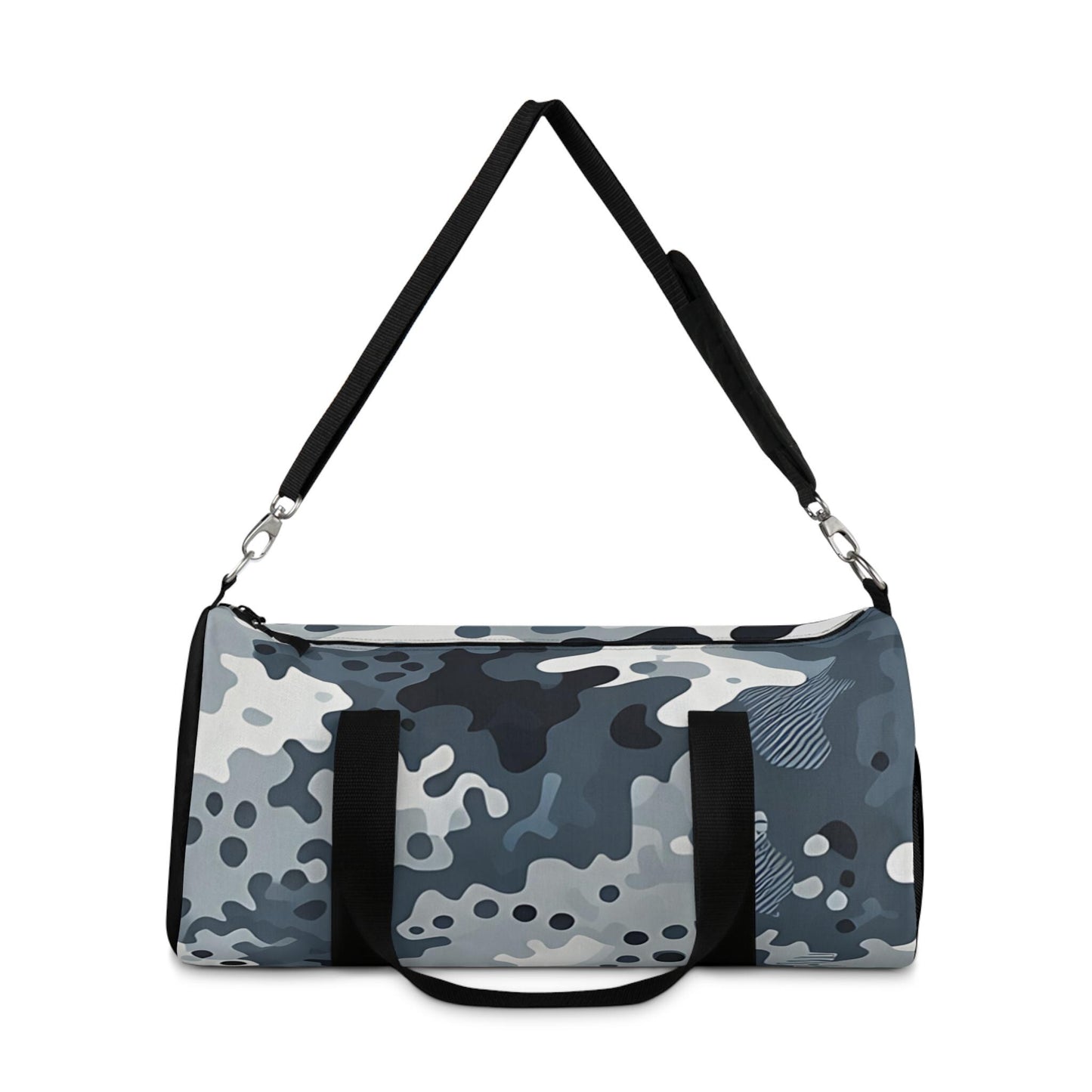 Blue Camo Duffel Bag, Weekend Travel Tote, Weekender Bag for Men, Overnight Gym Bag, Travel Duffle, Camouflage Luggage